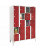 ARMADIO CASELLARIO METALLICO 15 POSTI CON ANTE COLORATE cm. 90 x 50 x 180 h.