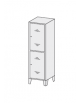 ARMADIO SCUOLA 2 POSTI - 2 ante - cm. 50 x 50 x 195 h.