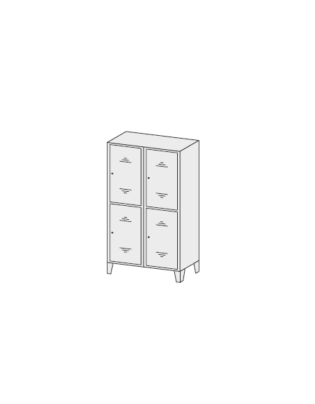 ARMADIO SCUOLA 4 POSTI cm. 100 x 50 x 195 h.