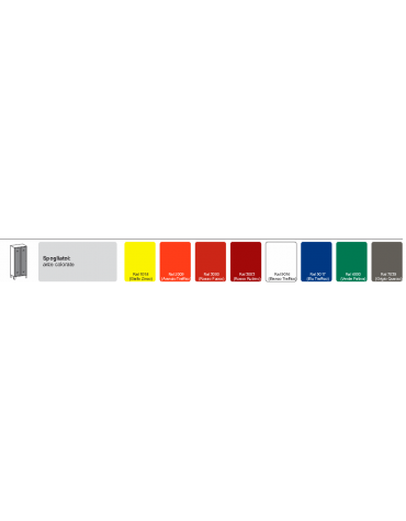 ARMADIO PORTASCOPE CON SERRATURA CON ANTA COLORATA cm. 60 x 40 x 180 h.