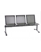 Panca da attesa - 3 Posti - Sedile e schienale in lamiera d'acciaio forata - colore alluminio o nero - cm 165x62x83h