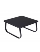 Tavolo d'attesa quadrato con piano in legno verniciato nero cm 70x70x34h