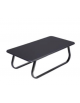 Tavolo d'attesa rettangolare con piano in legno verniciato nero cm 105x55x34h