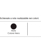 Sedia fissa di attesa o conferenza con telaio nero o grigio - vari colori - cm 47x48.5x79.5h