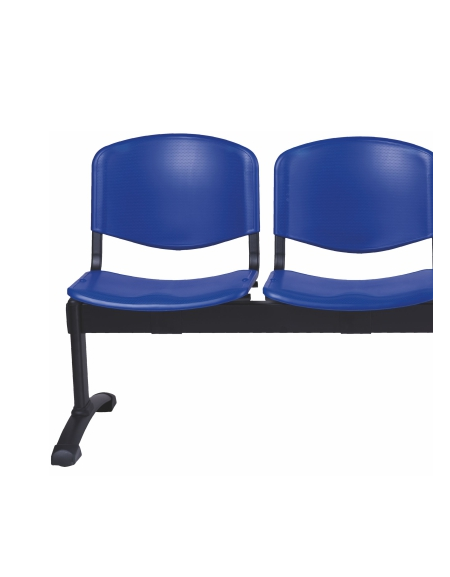Panca di attesa 2 posti sedile e schienale in plastica - cm 104x57x87h