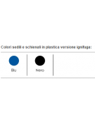 Panca di attesa 3 posti sedile e schienale in plastica ignifuga - cm 153x57x87h