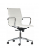 Poltrona semi-direzionale rivestimento in PU effetto pelle - colore nero o bianco cm 55x60x92/103h