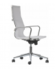 Poltrona direzionale con seduta e schienale a rete - colore nero o bianco cm 55x60x109/120h
