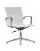 Poltrona visitatore con base girevole - con seduta e schienale a rete - colore nero o bianco cm 55x53x92/103h