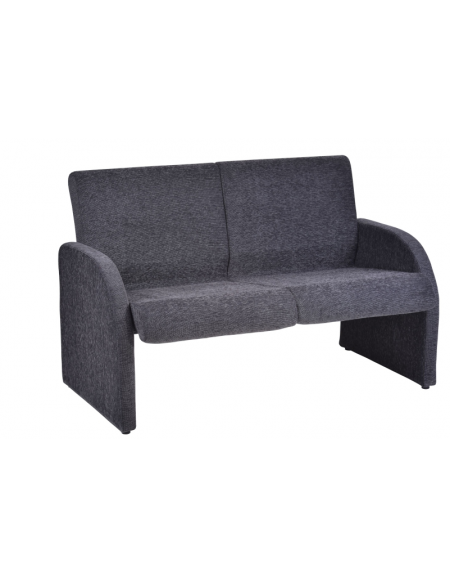 Divano attesa 2 posti con struttura portante in multistrato cm 122x72x87h
