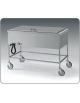 Carrello termico scaldavivande bagnomaria per distribuzione pasti con coperchio - Capacità N° 3 Bacinelle GN 1/1 - cm 114x60x90h