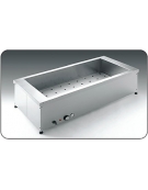 Tavola calda bagnomaria da banco con griglia fondo - Capacità 1 bacinella GN 1/1 - Dimensioni esterne cm 49x60x35h
