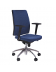 Poltrona direzionale con braccioli regolabili in altezza - base in alluminio - supporto lombare cm 66x60x100/108h