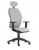 Poltrona ergonomica direzionale braccioli regolabili base in nylon - schienale a supporto lombare cm 57x68x137/150h