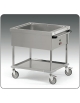 Carrello termico a giorno - vasca stampata Capacità 2 x 1/1 GN a secco - cm 88x61x85h