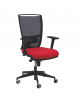 Poltrona  ergonomica semi-direzionale braccioli regolabili - schienale a rete con supporto lombare cm 64x63x106/124h