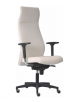 Poltrona direzionale con poggiatesta e braccioli regolabili in nylon nero - Certificata Catas UNI EN 1335 - cm 65x65x123/140h