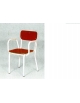 Poltroncina con braccioli sedile e spalliera laminato colorato - Struttura in acciaio -  Gr.1 cm.28x26H