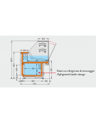 Vetrina fredda vetri alti dritti Dimensioni: larghezza mm.2480, profondità mm.974, altezza mm.1270
