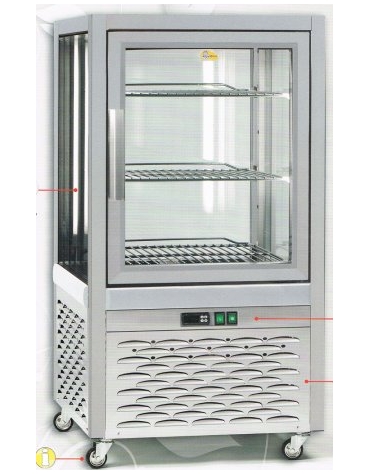 Vetrina refrigerata verticale Dimensioni: larghezza mm.675, profondità mm.695, altezza mm.1200.