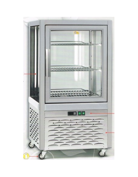 Vetrina refrigerata verticale Dimensioni: larghezza mm.675, profondità mm.695, altezza mm.1200.