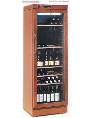 Vetrina refrigerata per vini Dimensioni: larghezza mm.617, profondità mm.653, altezza mm.1841.