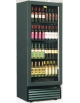 Vetrina refrigerata ventilata per vini - Capacità N° 112 Bottiglie - Temperatura +5 / +18°C. - Colore nero - cm 72,3x55x195,5h
