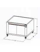 Cella di lievitazione dimensioni cm 166x87- Adatto ad un forno 2 camere (con altezza cm 95 ) oppure 3 camere (con altezza cm 71)