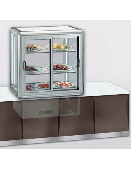 Vetrinetta espositiva refrigerata ventilata mm 730x528x930h