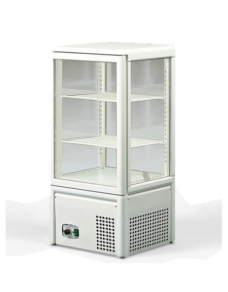 Vetrina espositiva verticale refrigerata. Adatta per pasticceria e gastronomia mm 430x385x885h