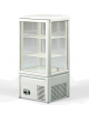 Vetrina espositiva verticale refrigerata ventilata +4° +10°C-Adatta per pasticceria e gastronomia-Colore bianco-mm 430x385x885h