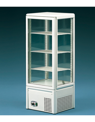 Vetrina espositiva verticale refrigerata . Adatta per pasticceria e gastronomia mm  430x385x1105h