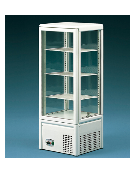 Vetrina espositiva verticale refrigerata . Adatta per pasticceria e gastronomia mm  430x385x1105h