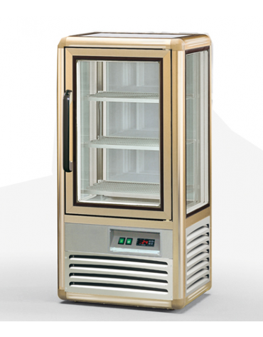 Vetrina espositiva verticale refrigerata temperatura -5° -18° C, dimensioni 550x493x1100h mm