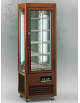 Vetrina espositiva verticale refrigerata ventilata +4°+10°C in legno massello con ripiani a griglia 610x620x1820h