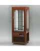 Vetrina espositiva verticale refrigerata +4° +10° C in legno colore noce, ripiani in cristallo- 500 Litri - mm 700x730x1850h