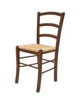 Sedia in legno rustica con seduta impagliata - cm 41 x 42 h 46/88