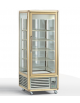 Vetrina espositiva verticale refrigerata +4° +10° , con ripiani a griglie- Capacità 550 Litri -mm 700x770x1810h