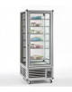 Vetrina espositiva verticale singola refrigerata ventilata -10° -21° C con ripiani a griglie - mm 700x770x1810h