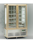 Vetrina espositiva verticale refrigerata con ripiani a griglie mm 1150x660x1810h