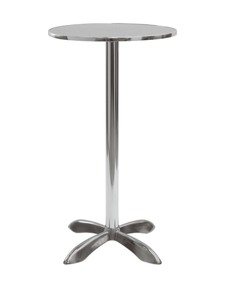 Tavolo alluminio tondo bar alto diametro piano cm. 60
