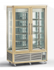 Vetrina espositiva verticale refrigerata +4° +10° C, con ripiani a griglie - mm 1140x686x1810h