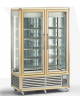 Vetrina espositiva verticale refrigerata +4° +10° C, con ripiani a griglie - mm 1345x770x1810h