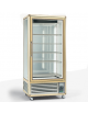 Vetrina espositiva verticale singola refrigerata con ripiani a griglie temperatura mm 900x690x1900h