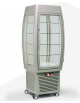 Vetrina espositiva verticale refrigerata +4° +10° C con ripiani in cristallo - 570 Litri - mm 750x750x1940h