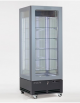 Vetrina espositiva verticale singola refrigerata con struttura a vetro portante e ripiani in cristallo mm 710x700x1910h