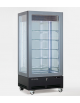 Vetrina espositiva verticale singola refrigerata -15° -21° C - struttura a vetro portante e ripiani in cristallo - cm 91x70x191h