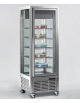 Vetrina espositiva verticale refrigerata +4° +10° C con ripiani a griglie - 450 Litri -mm 700x680x1910h