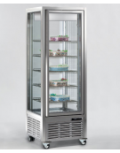 Vetrina espositiva verticale refrigerata con ripiani a griglie mm 700x680x1910h