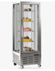 Vetrina espositiva verticale refrigerata +4° +10° C con ripiani a cristallo - Capacità 450 Litri - mm 700x680x1910h